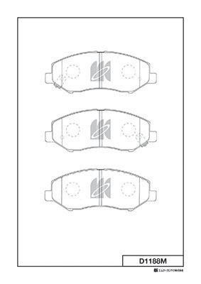 Kashiyama D1188M Brake Pad Set, disc brake D1188M