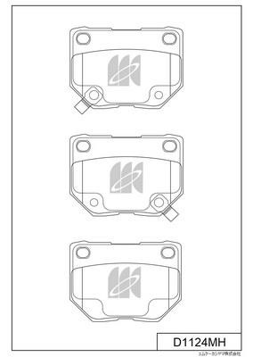 Kashiyama D1124MH Brake Pad Set, disc brake D1124MH