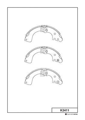 Kashiyama K3411 Brake shoe set K3411