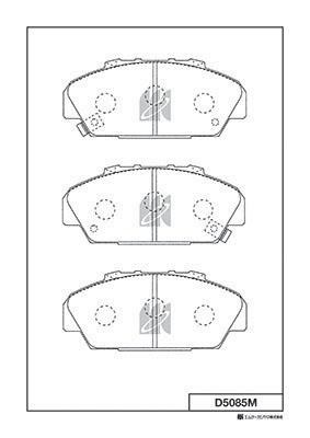 Kashiyama D5085M Brake Pad Set, disc brake D5085M