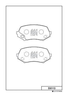 Kashiyama D6113 Rear disc brake pads, set D6113