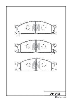 Kashiyama D1194M Front disc brake pads, set D1194M