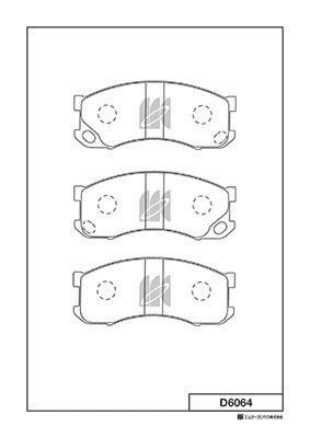 Kashiyama D6064 Front disc brake pads, set D6064