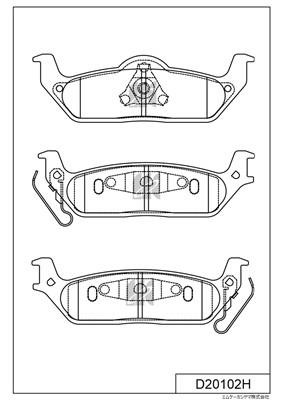 Kashiyama D20102H Brake Pad Set, disc brake D20102H