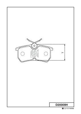 Kashiyama D20009H Front disc brake pads, set D20009H