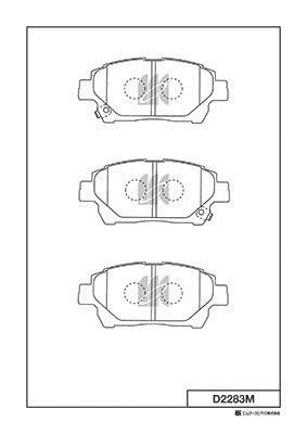 Kashiyama D2283M Front disc brake pads, set D2283M