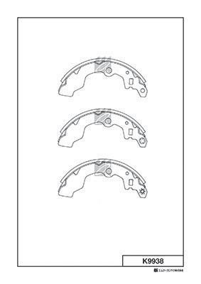 Kashiyama K9938 Brake shoe set K9938