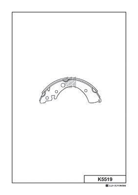 Kashiyama K5519 Brake shoe set K5519