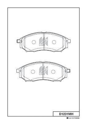 Kashiyama D1231MH Front disc brake pads, set D1231MH