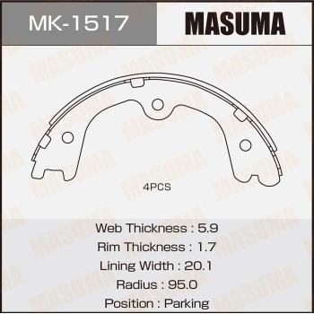 Masuma MK-1517 Parking brake shoes MK1517