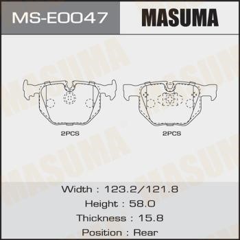 Masuma MS-E0047 Brake shoe set MSE0047