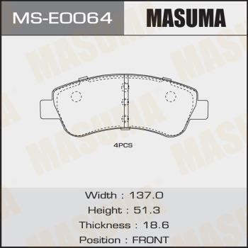 Masuma MS-E0064 Brake shoe set MSE0064