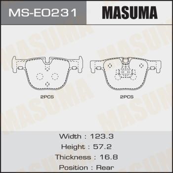 Masuma MS-E0231 Brake shoe set MSE0231