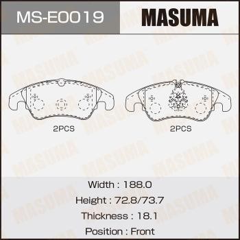 Masuma MS-E0019 Brake shoe set MSE0019