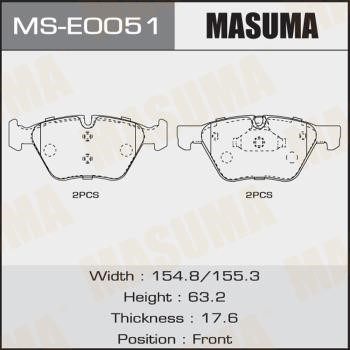 Masuma MS-E0051 Brake shoe set MSE0051