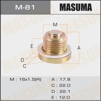 Masuma M-81 Sump plug M81