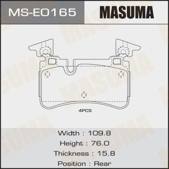 Masuma MS-E0165 Brake shoe set MSE0165
