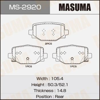 Masuma MS-2920 Brake shoe set MS2920