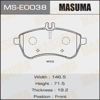 Masuma MS-E0038 Brake shoe set MSE0038