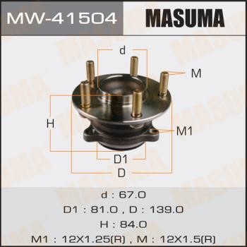 Masuma MW-41504 Wheel hub MW41504