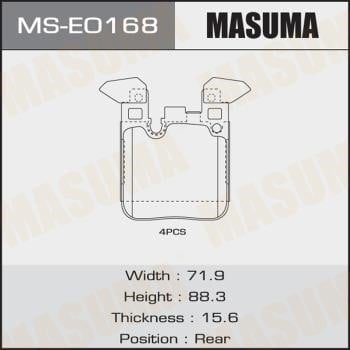 Masuma MS-E0168 Brake shoe set MSE0168