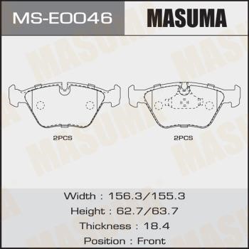 Masuma MS-E0046 Brake shoe set MSE0046
