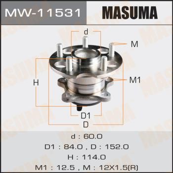 Masuma MW-11531 Wheel hub MW11531