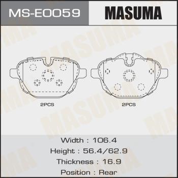 Masuma MS-E0059 Brake shoe set MSE0059
