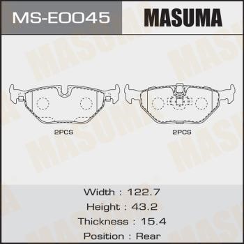 Masuma MS-E0045 Brake shoe set MSE0045