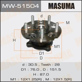 Masuma MW-51504 Wheel Bearing Kit MW51504