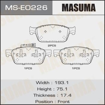 Masuma MS-E0226 Brake shoe set MSE0226