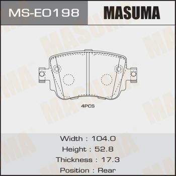 Masuma MS-E0198 Brake shoe set MSE0198