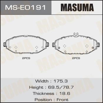 Masuma MS-E0191 Brake shoe set MSE0191