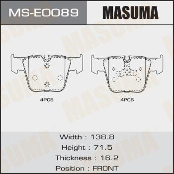 Masuma MS-E0089 Brake shoe set MSE0089