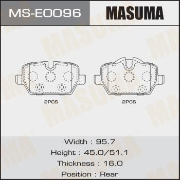 Masuma MS-E0096 Brake shoe set MSE0096