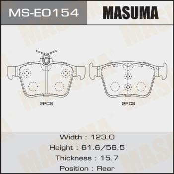 Masuma MS-E0154 Brake shoe set MSE0154