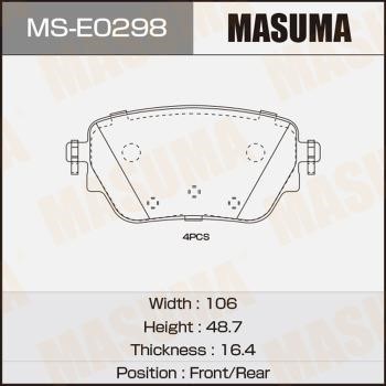 Masuma MS-E0298 Brake shoe set MSE0298