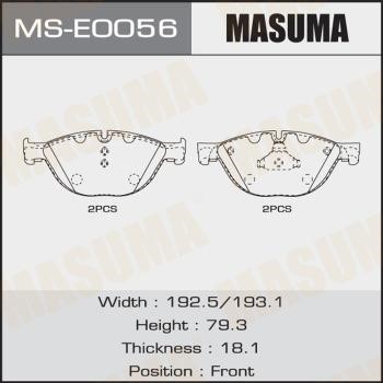 Masuma MS-E0056 Brake shoe set MSE0056
