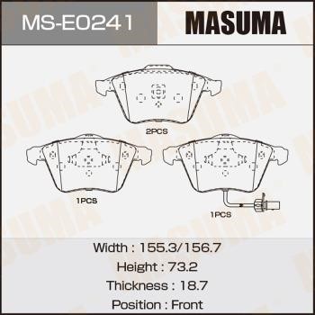 Masuma MS-E0241 Brake shoe set MSE0241