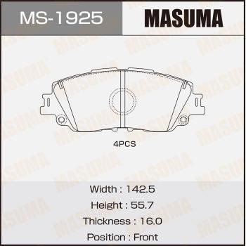 Masuma MS-1925 Brake shoe set MS1925