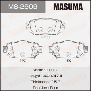Masuma MS-2909 Brake shoe set MS2909