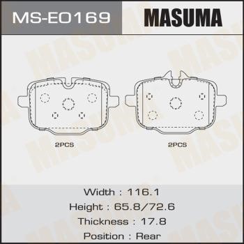 Masuma MS-E0169 Brake shoe set MSE0169