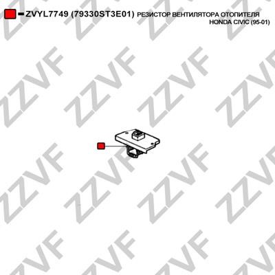 Resistor, interior blower ZZVF ZVYL7749