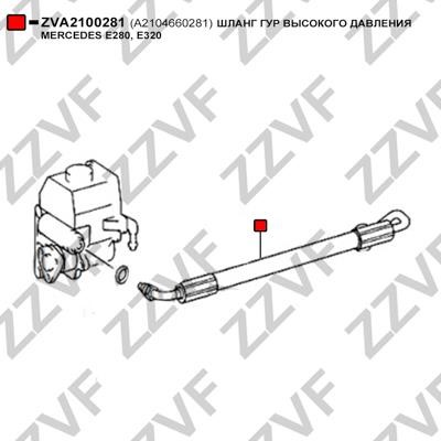 Hydraulic Hose, steering system ZZVF ZVA2100281