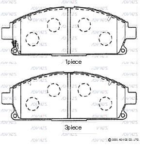 Advics SN899P Brake Pad Set, disc brake SN899P