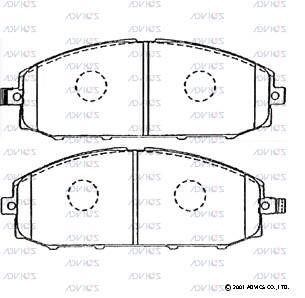 Advics B1N034 Front disc brake pads, set B1N034