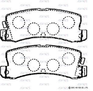 Advics SN747P Rear disc brake pads, set SN747P
