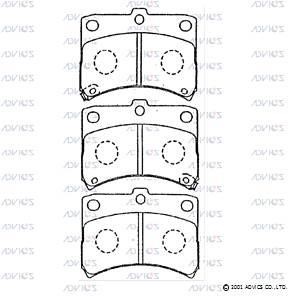 Advics SN103P Brake Pad Set, disc brake SN103P