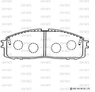 Advics SN764 Rear disc brake pads, set SN764