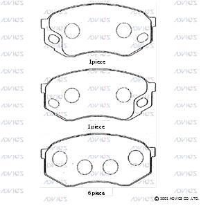 Advics SN279E Brake Pad Set, disc brake SN279E